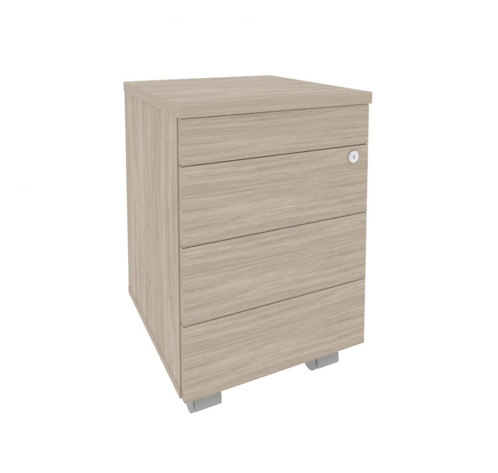Тумба мобильная O.TM-3 TIP Дуб аттик (ШхГхВ) 432х460х633