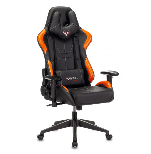 Кресло игровое Zombie VIKING 5 AERO черный/оранжевый эко.кожа с подголов. крестов. пластик