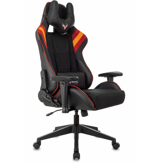 Кресло игровое Zombie VIKING 4 AERO черный/красный ткань/эко.кожа с подголов. крестов. пластик