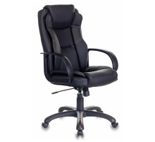 Кресло руководителя Бюрократ CH-839 черный Leather Black эко.кожа крестов. пластик