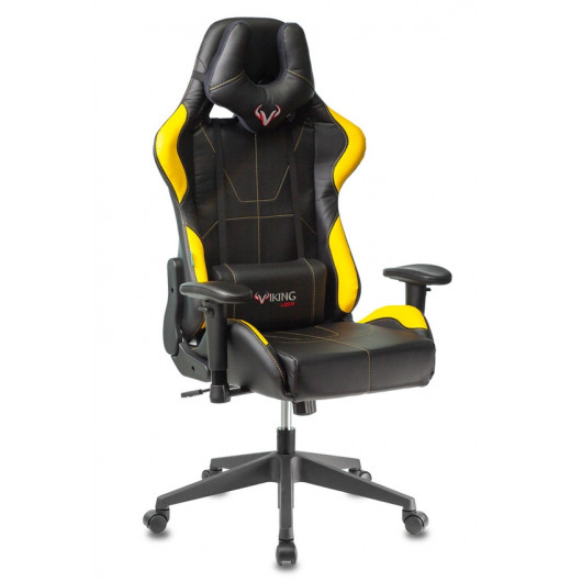 Кресло игровое Zombie VIKING 5 AERO черный/желтый эко.кожа с подголов. крестов. пластик