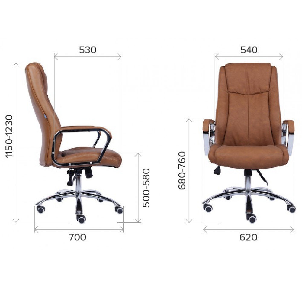 Кресло руководителя Everprof Grand TM Экокожа Кэмэл