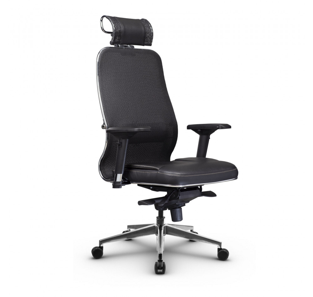 Компьютерное кресло Метта Samurai SL-3.04 кожа, Черный плюс