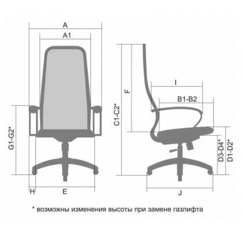Кресло руководителя МЕТТА SU-BK-10 Светло-серый/Светло-серый крестовина CH