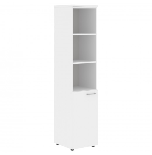 Шкаф колонка с глухой малой дверью (L) и топом XHC 42.5(L) Белый 432х432х1955 XTEN