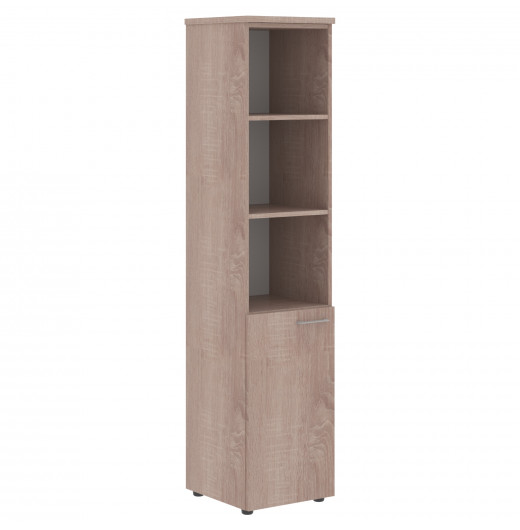 Шкаф колонка с глухой малой дверью (L) и топом XHC 42.5(L) Дуб Сонома 432х432х1955 XTEN