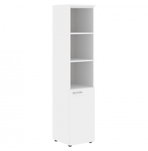 Шкаф колонка с глухой малой дверью (R) и топом XHC 42.5(R) Белый 432х432х1955 XTEN