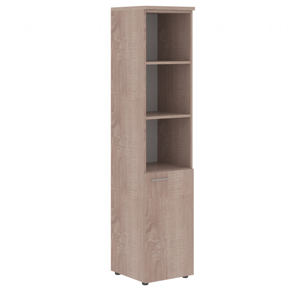 Шкаф колонка с глухой малой дверью (R) и топом XHC 42.5(R) Дуб Сонома 432х432х1955 XTEN