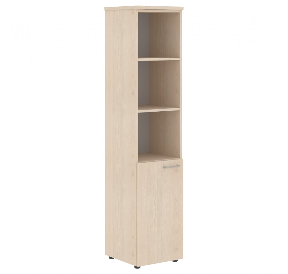 Шкаф колонка с глухой малой дверью (L) и топом XHC 42.5(L) Бук Тиара 432х432х1955 XTEN
