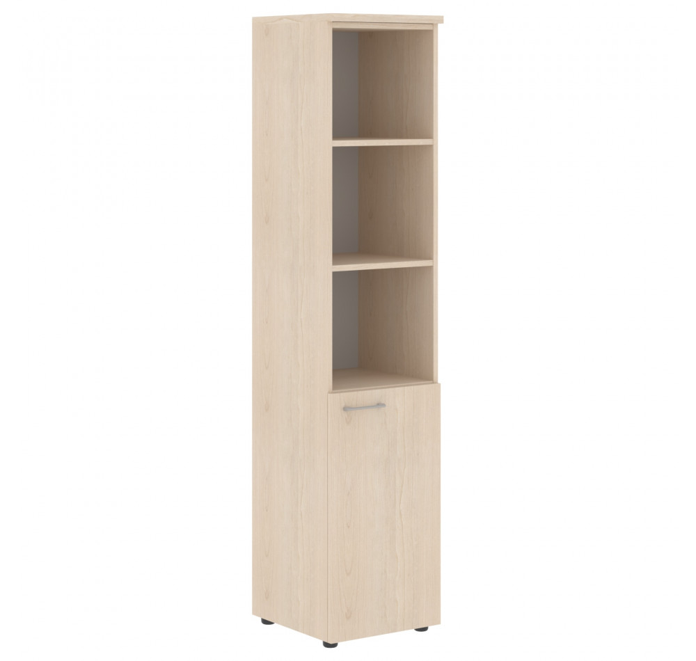 Шкаф колонка с глухой малой дверью (R) и топом XHC 42.5(R) Бук Тиара 432х432х1955 XTEN