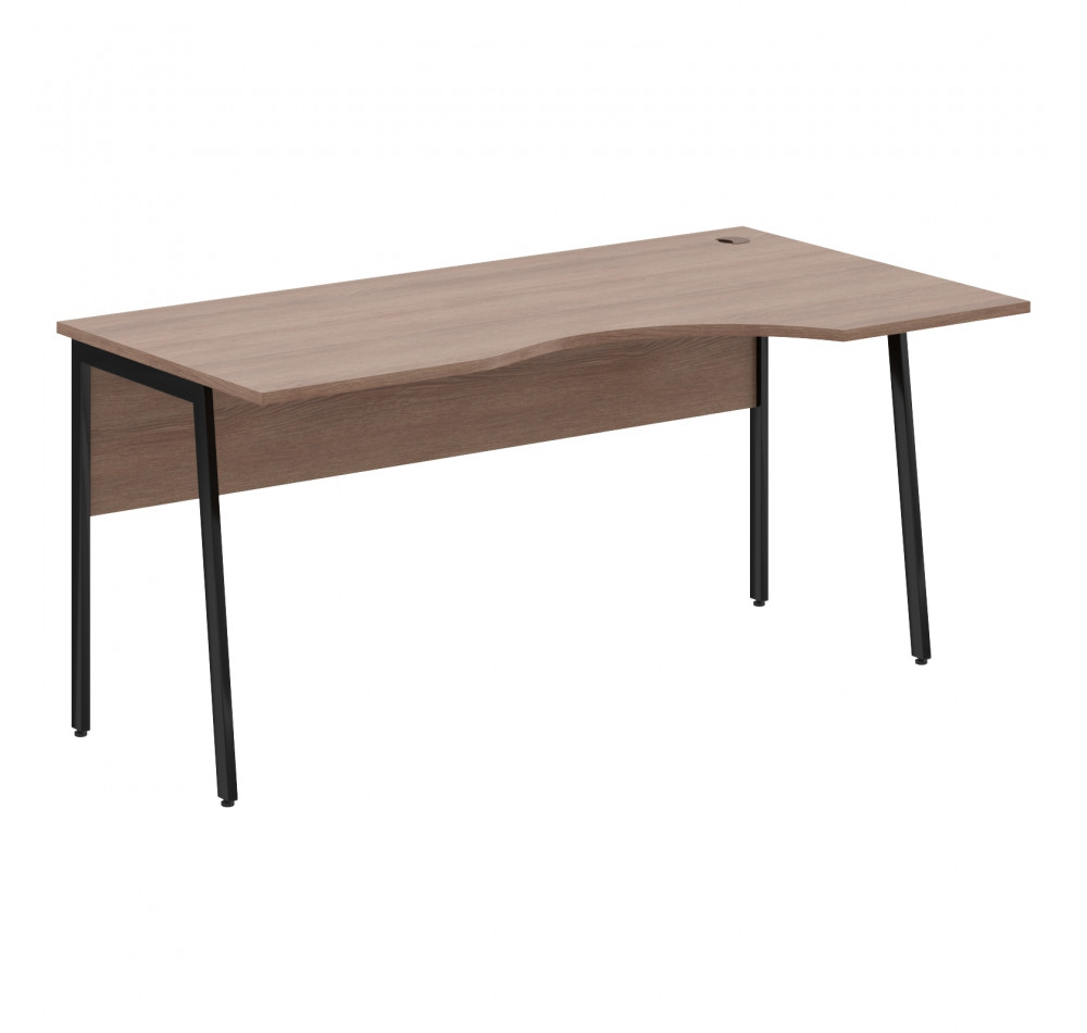 Стол прямой СА-1P(R) Ясень Шимо/Черный 1600х900х755 IMAGO PLUS
