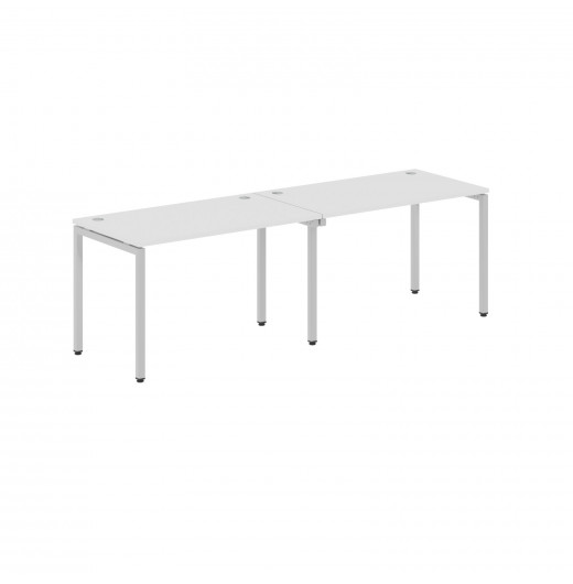 Стол 2-х местный XWST 2470 Белый/Алюминий 2406х700х750 XTEN-S