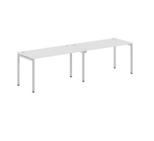 Стол 2-х местный XWST 2870 Белый/Алюминий 2806х700х750 XTEN-S