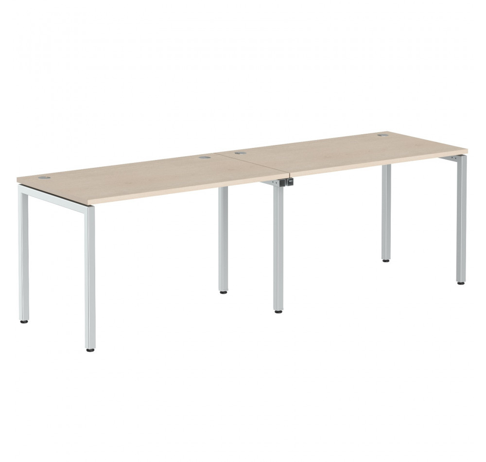 Стол 2-х местный XWST 2470 Бук Тиара/Алюминий 2406х700х750 XTEN-S