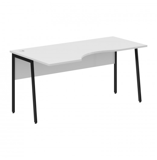 Стол прямой СА-1P(L) Белый/Черный 1600х900х755 IMAGO PLUS