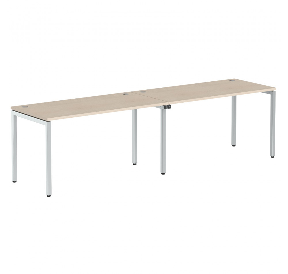 Стол 2-х местный XWST 2870 Бук Тиара/Алюминий 2806х700х750 XTEN-S