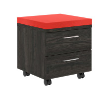 Тумба с подушкой XMC-2D.1A Дуб Юкон Модерн/Красный 26-22 465х465х520 XTEN